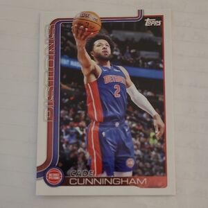 Topps Cade Cunningham Pistons Card - White and Black